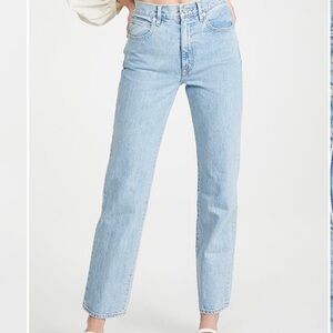 SLVRLAKE London High Rise Straight Jeans in Clear Skies size 26